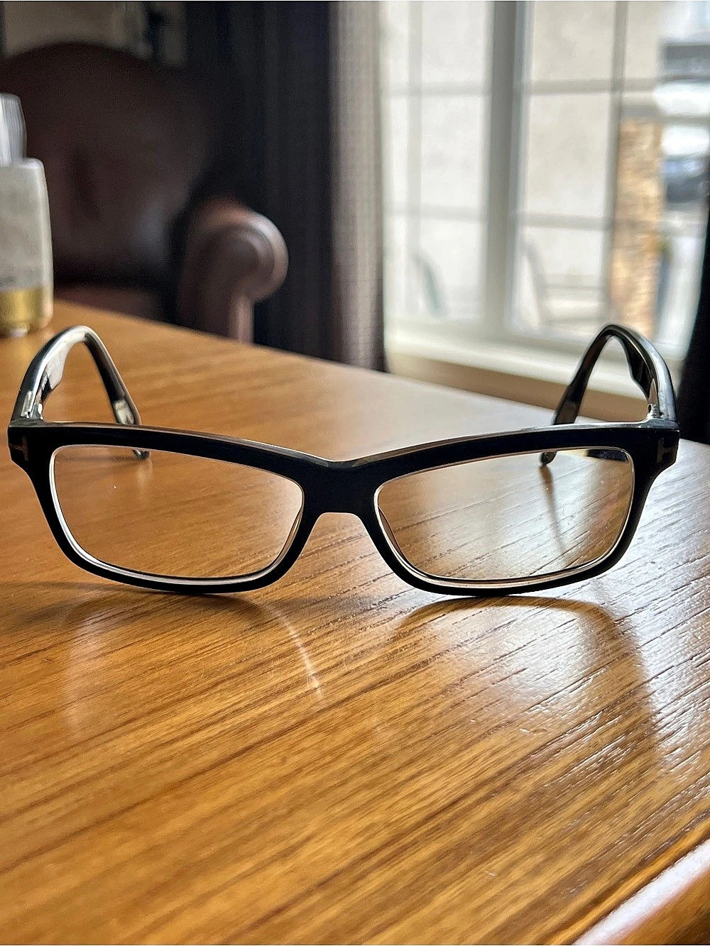 Tom Ford TF5146 Eyeglasses Unisex Frame [Black/Crystal 003] Made In Italy.